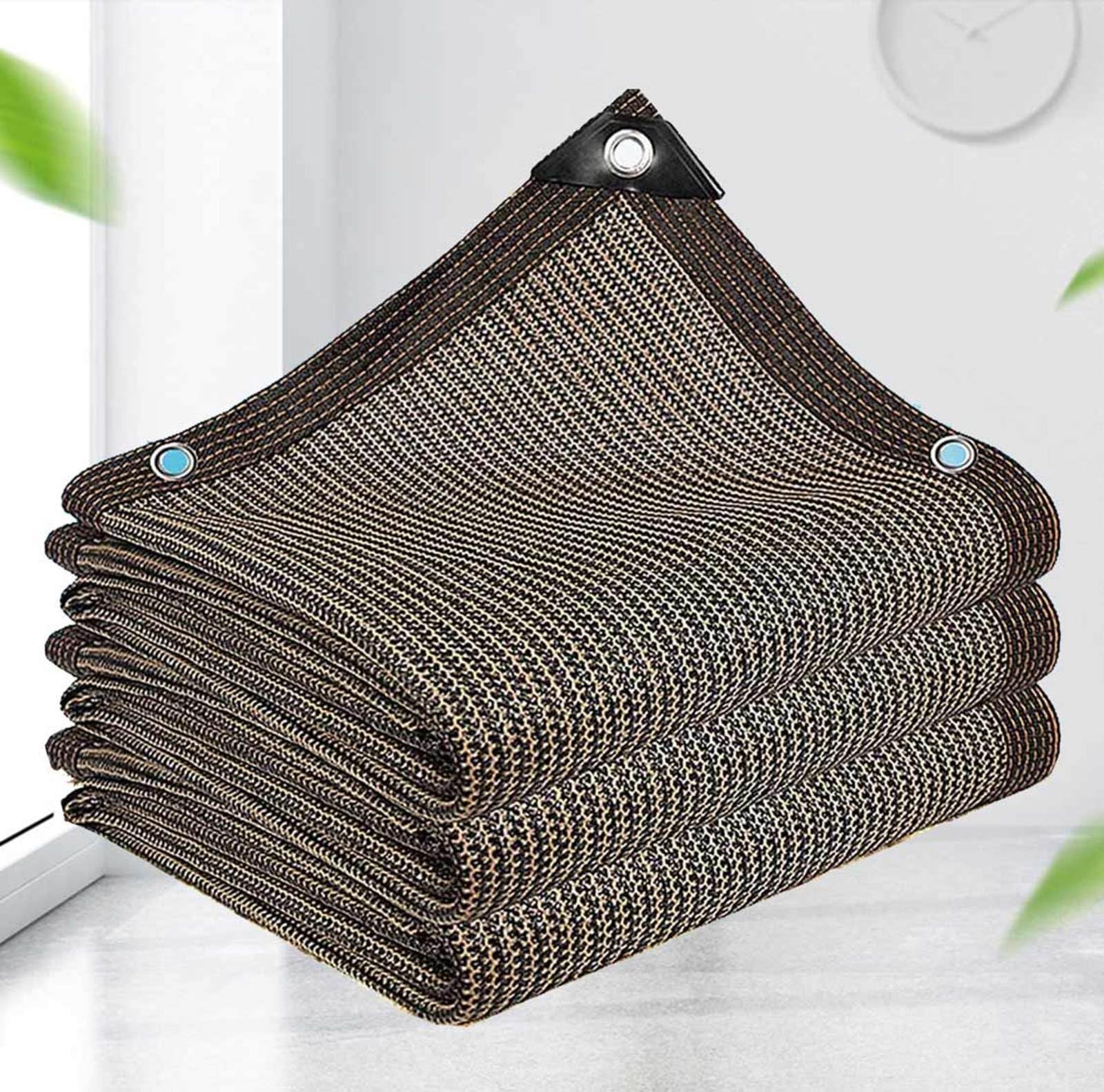 Patio żagiel przeciwsłoneczny, ochrona przed promieniowaniem UV, wodoodporny, do użytku na zewnątrz, 3 x 6 m, brązowy