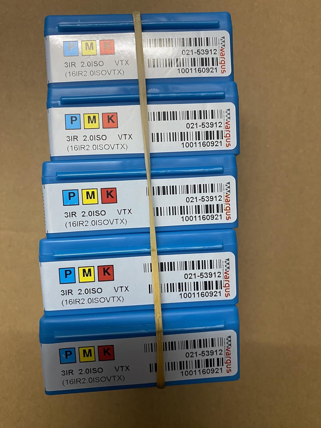 Vargas Thread Cutter 3IR2.0ISO VTX/Carbide CNC Blade 10 Pieces