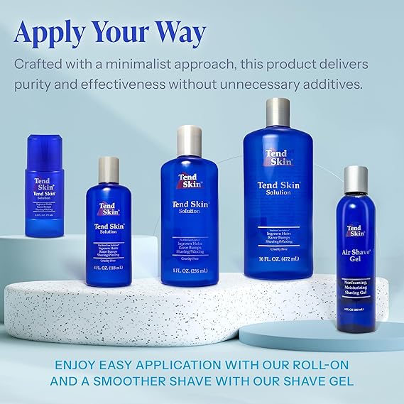 Tend Skin Solution for Unsightly Razor Bumps, Ingrown Hair and Razor Burns, Post Shaving and Waxing Toner for Men and Women, Made in USA, 4 Oz