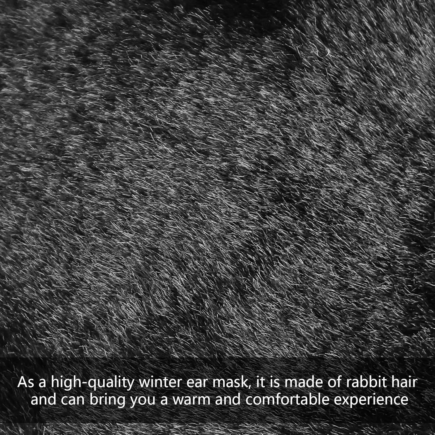 2 Pcs Earmuffs, Foldable Winter Warm Korean Style Ear Muffs for Women Men, Cute Faux Fur Thick Plush Ear Warmers for Cold Weather Outdoor Student Black White - Image 4