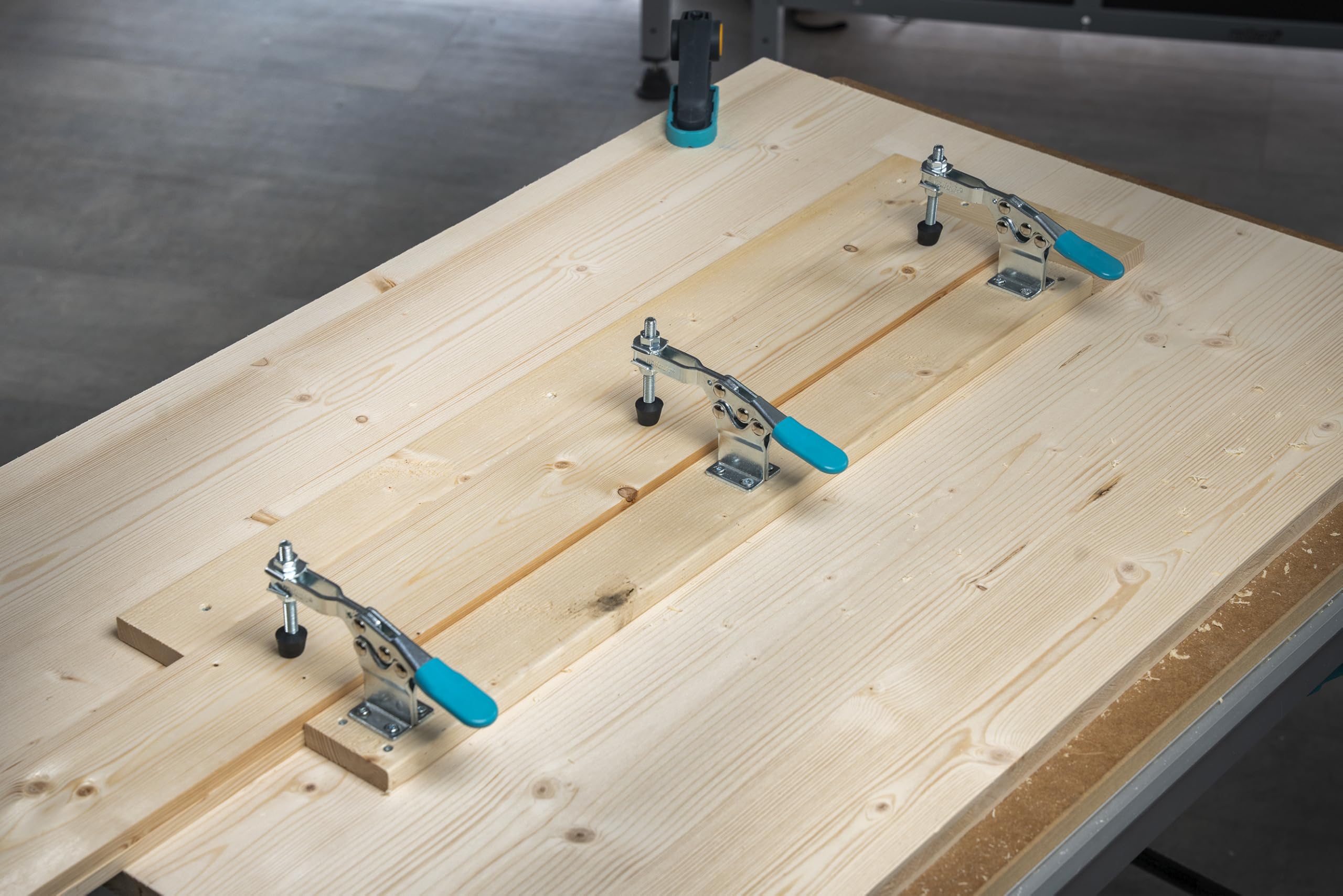 wolfcraft 6893000 - Sauterelle de serrage rapide et mobile - Pour une fixation sûre et rapide de pièces, idéale pour les travaux en série