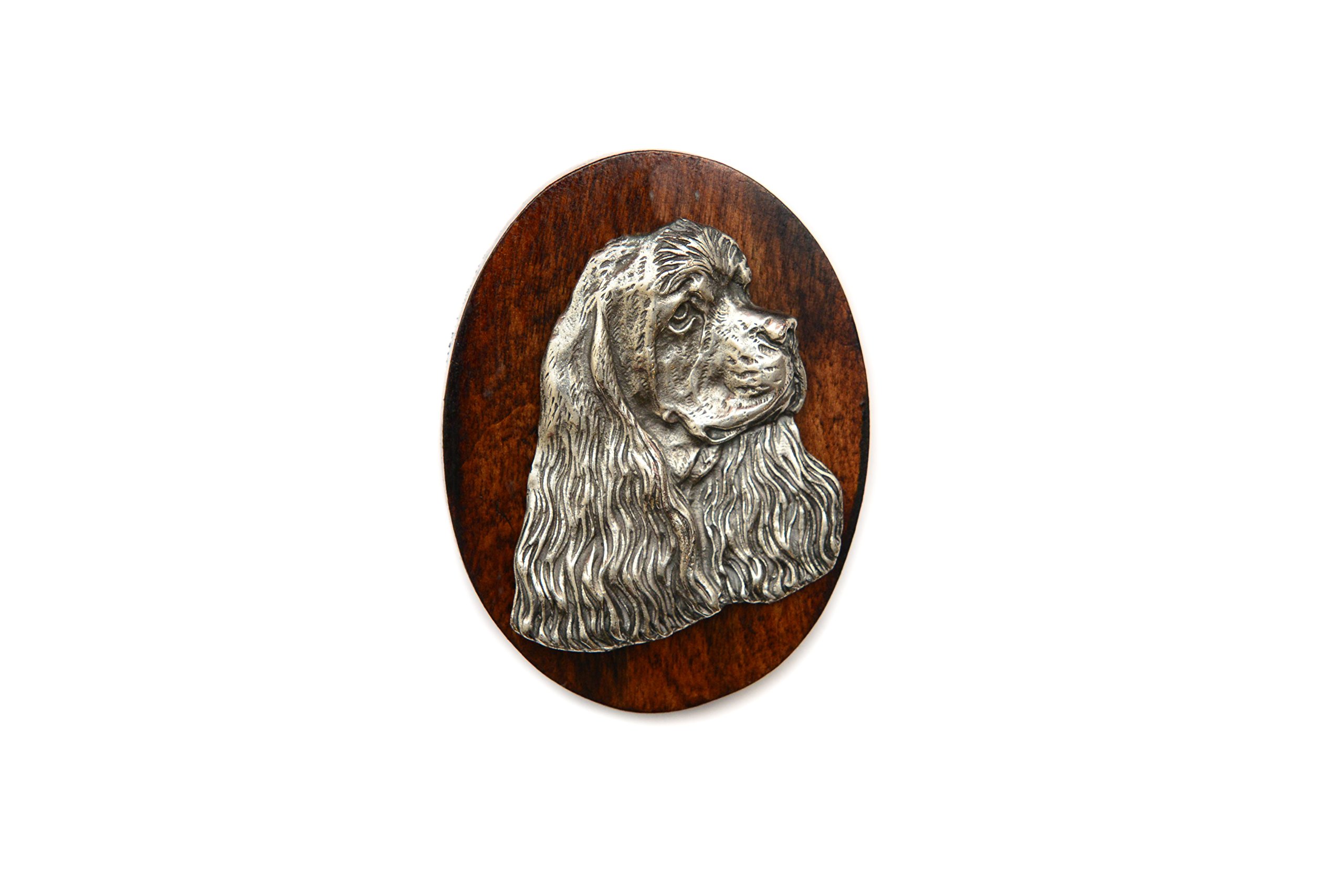 Art-Dog Dog Show Ring Clip Number Holder - Brooch with Clip Dog Show Exhibit Number Holder - Handmade Dog Show Accessory – Dog Tag Clip 7x5cm – American Cocer Spaniel