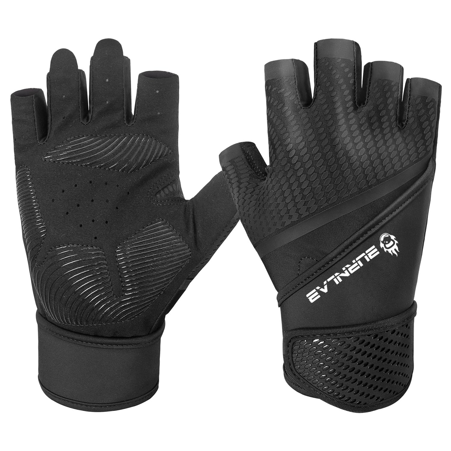 BURNLAB Flex Wirst Support Gym Gloves for Men and Women - Ideal for Weightlifting, Cycling, Crossfit, Offers Good Grip and Soft Padding (Black, M)-picture-35