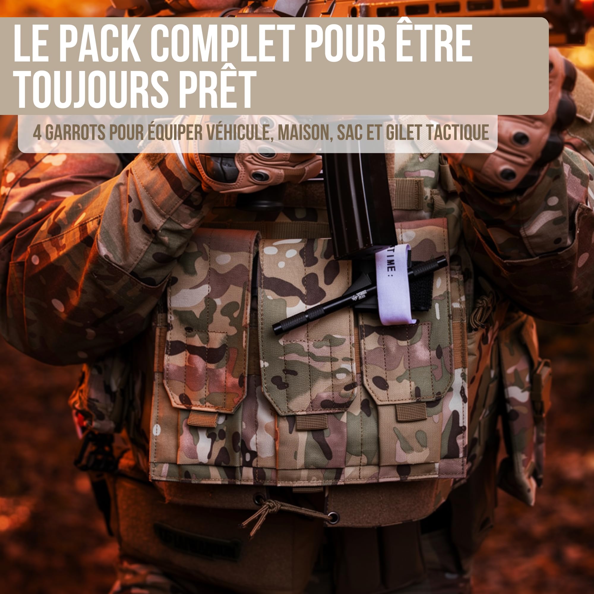 Pack 4 laccio emostatico in alluminio tattico militare infermiere medicazione emostatica sopravvivenza campeggio all'aperto escursionismo emergenza garot