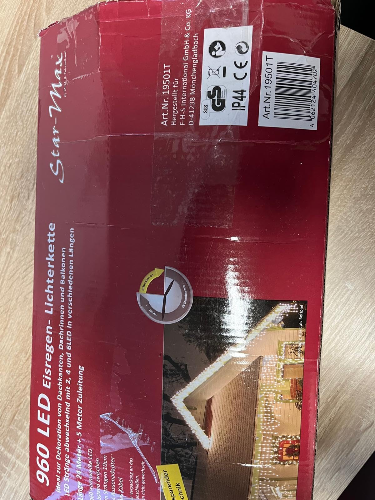 LED Eisregen-Lichterkette 960 warmweisse LEDs 24,0m Außen + Innen