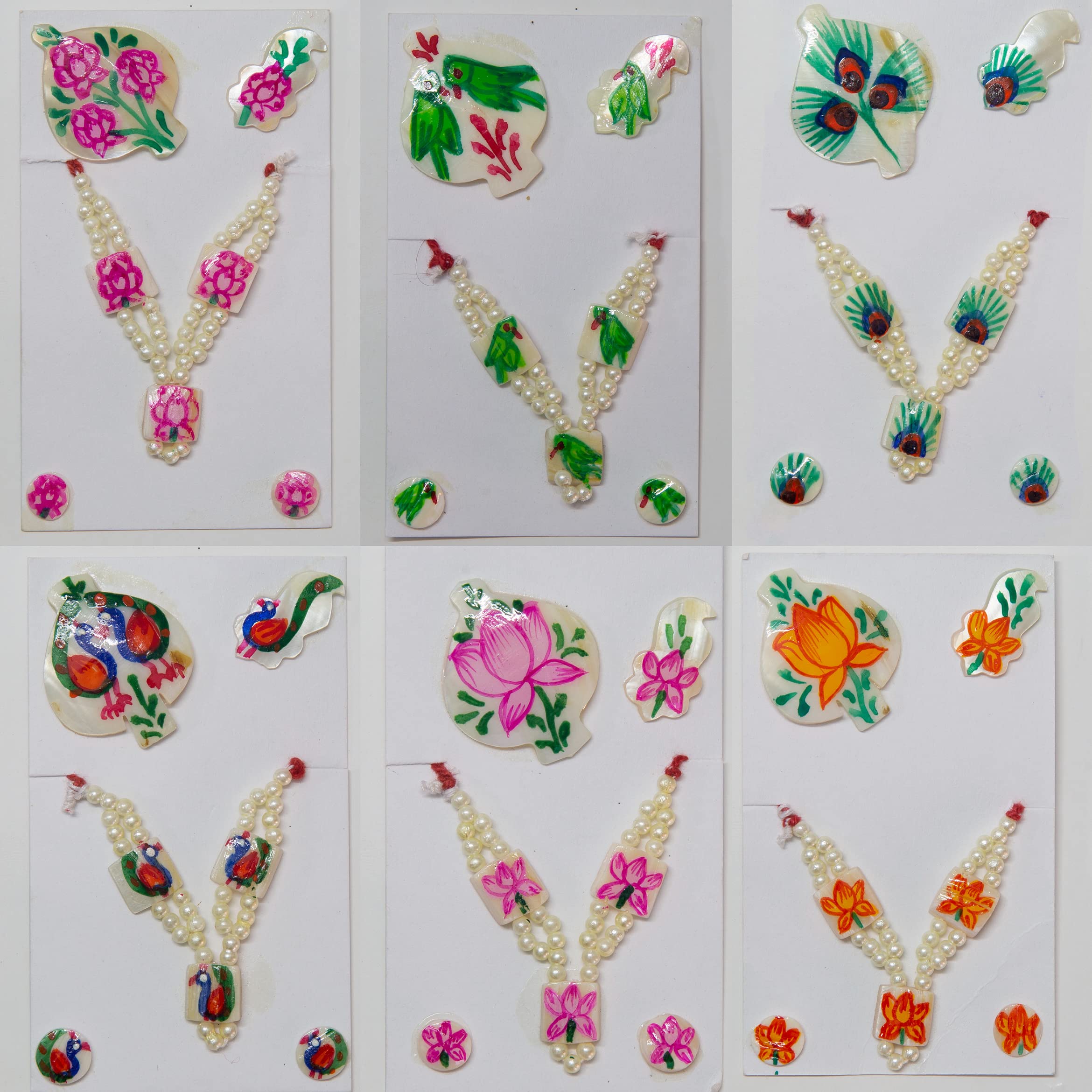 SHREEJI SHRINGAR Mala Set Including Kundal, Mukut and Shishful for All Swaroops of Krishna / .Laddu Gopal Accessories - Shreeji Shringar