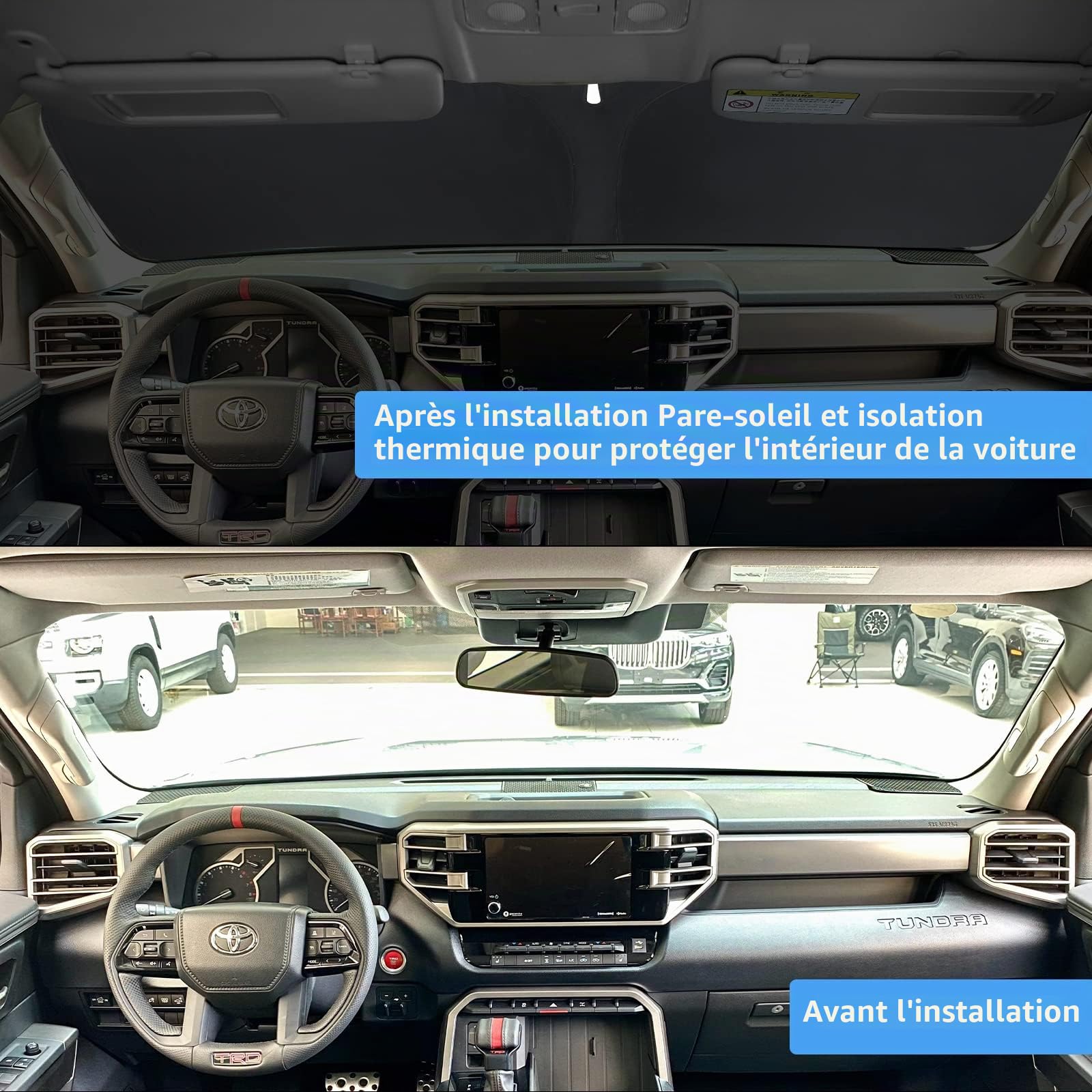 Pare-soleil pour pare-brise avant de voiture, protection UV