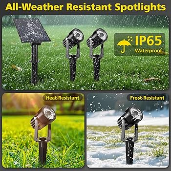 T-SUN Solar Spotlights 2W Outdoor LED Landscape Spot Light
