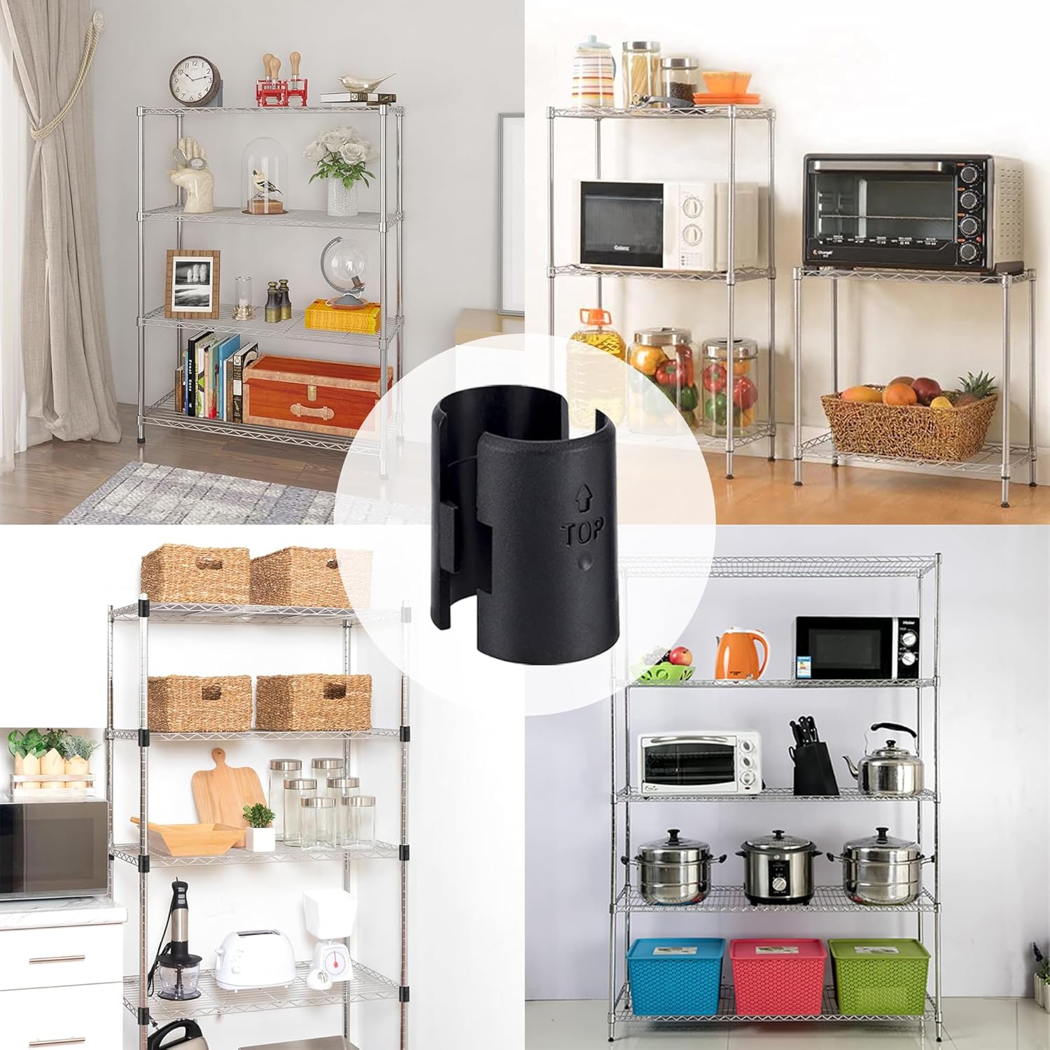 Wire Shelf Clips,26-Pack Wire Shelving Shelf Lock Clips for 1" Post Shelvings,Wire Shelf Storage Rack Adjustable Shelves Replace Clips,13 Pairs of Wire Rack Lock Clip - Image 6