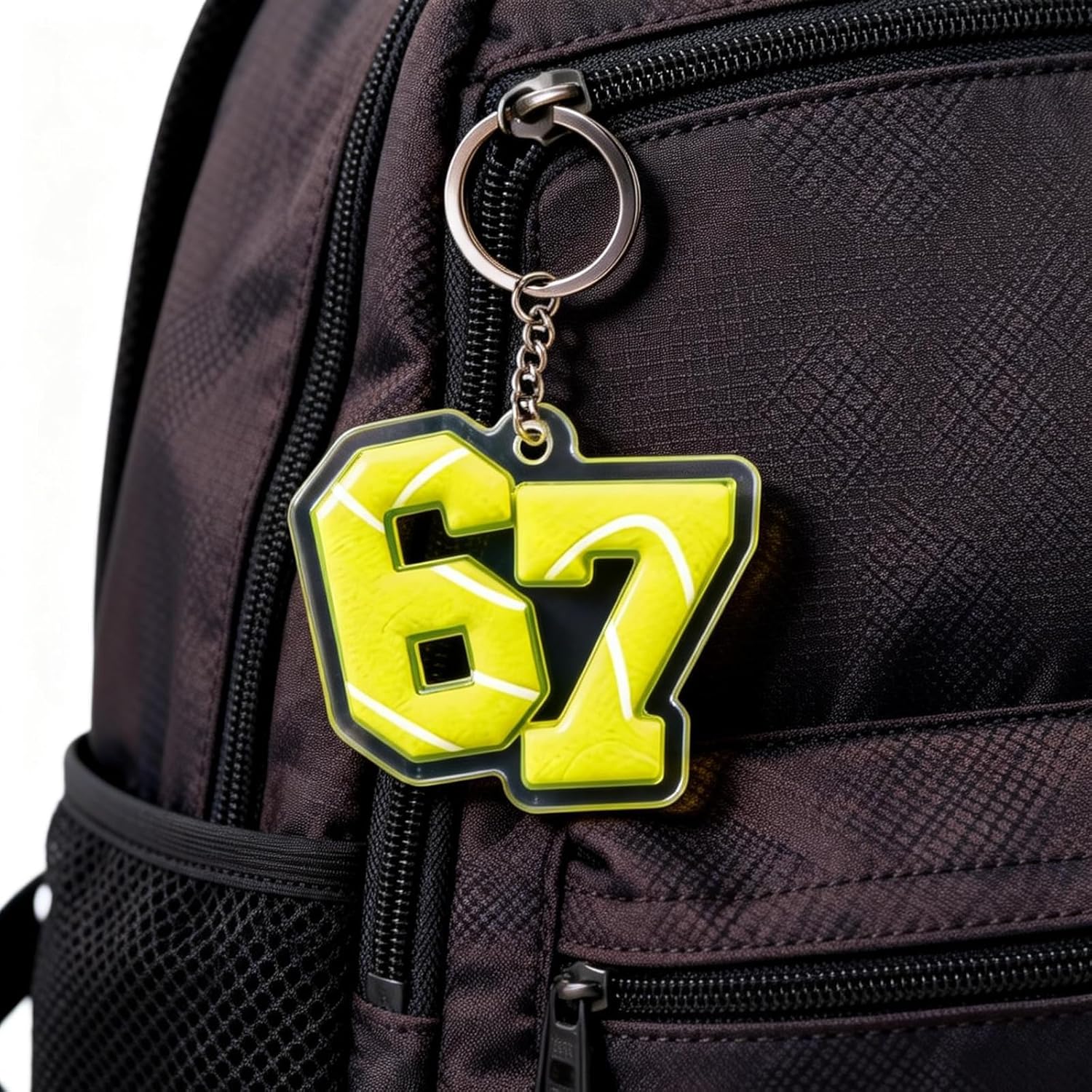 choice of all 67 Valentines 6PCS 67 Keychain Gifts Meme Keychain Six Seven Bag Charm Keyrings for Party Favors - Image 3