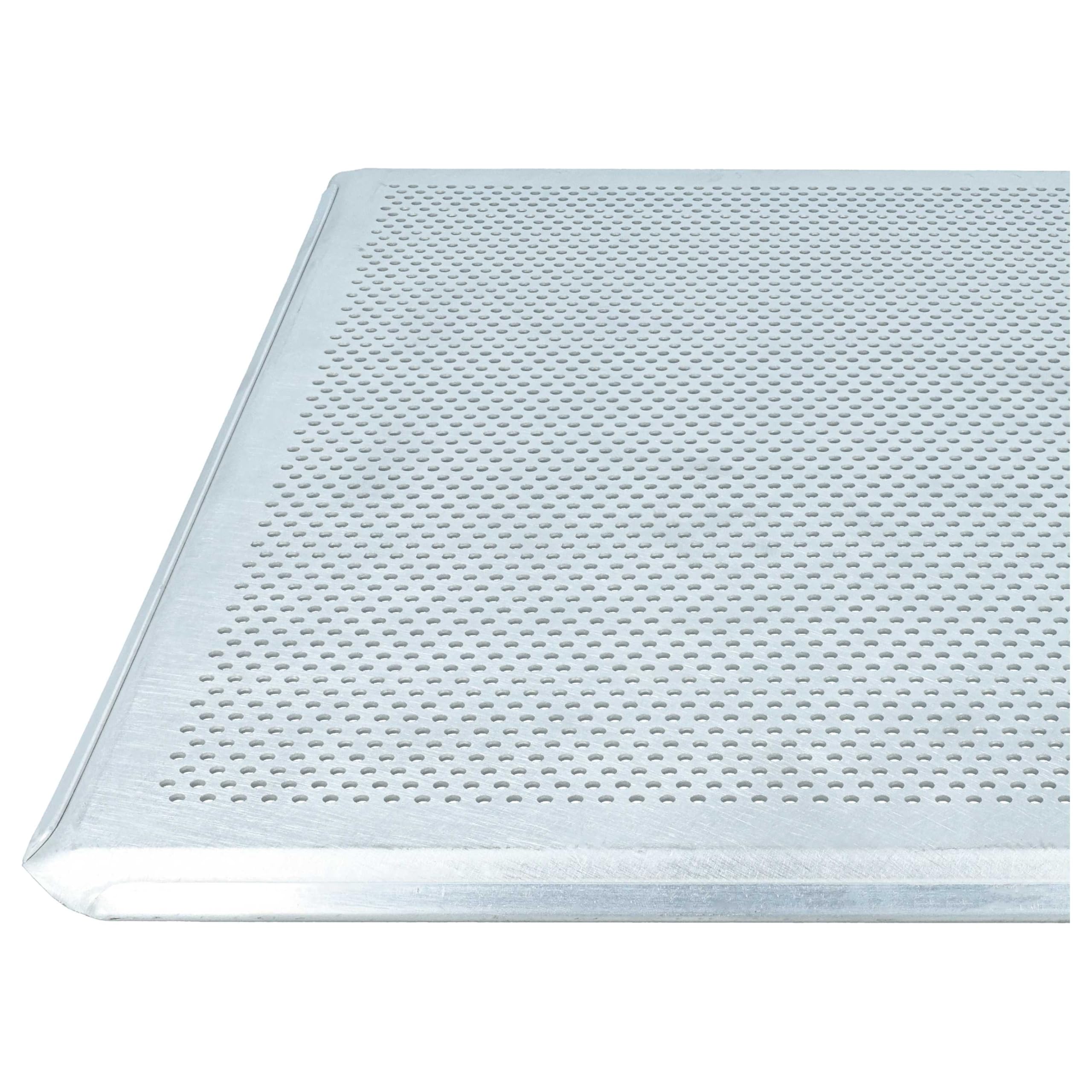 vhbw 2x Backblech für Backofen | 40 x 30 x 1 cm Silber, Perforiert