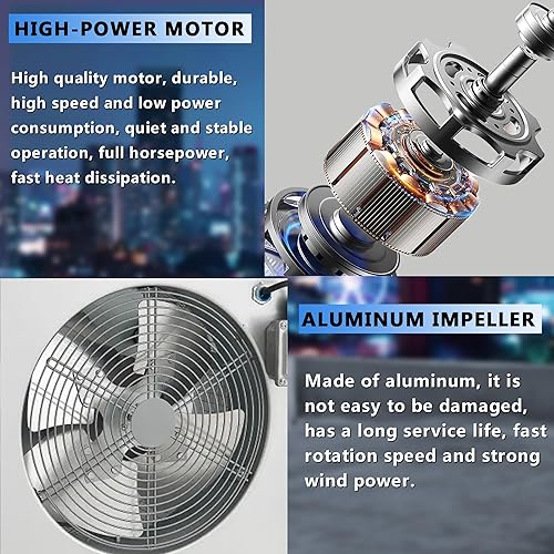 Miniatura 5 de Ventilador de suministro de aire de techo de accionamiento directo Downblast Roof Axial Maquillaje Unidad de Aire -Base de 26 pulgadas, 13 HP 115