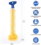 Mr. Scrappy Universal Garbage Disposal Brush, Sturdy Grip Handle, 11-Inches,Yellow