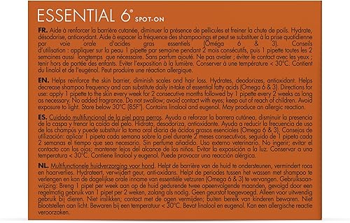 Miniatura 2 de Dermoscent Essential 6 puntos - Cuidado de la piel del perro para el alivio de la caspa y alergias con aceite de vitamina E - Antipicazón para