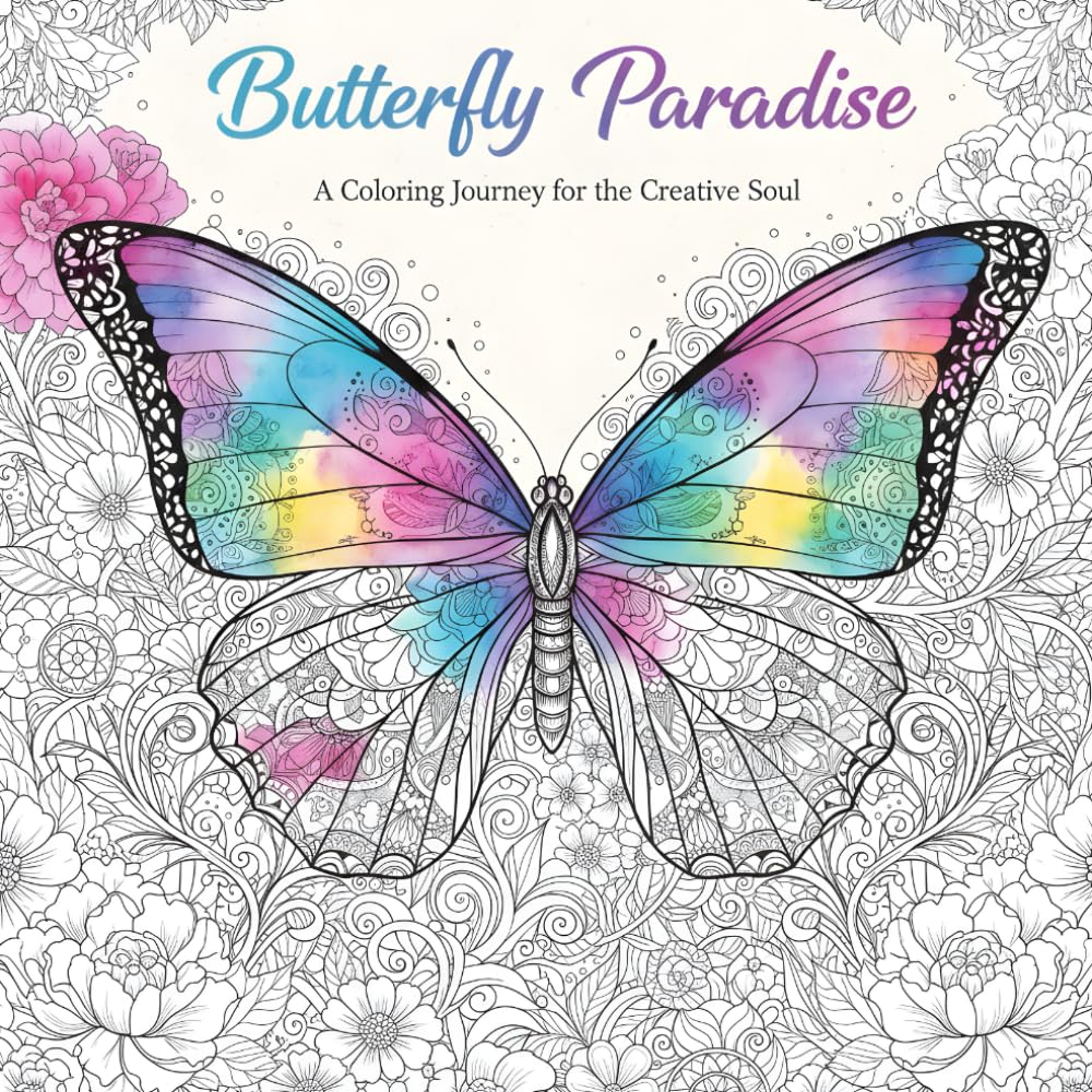 Butterfly Paradise Coloring Book