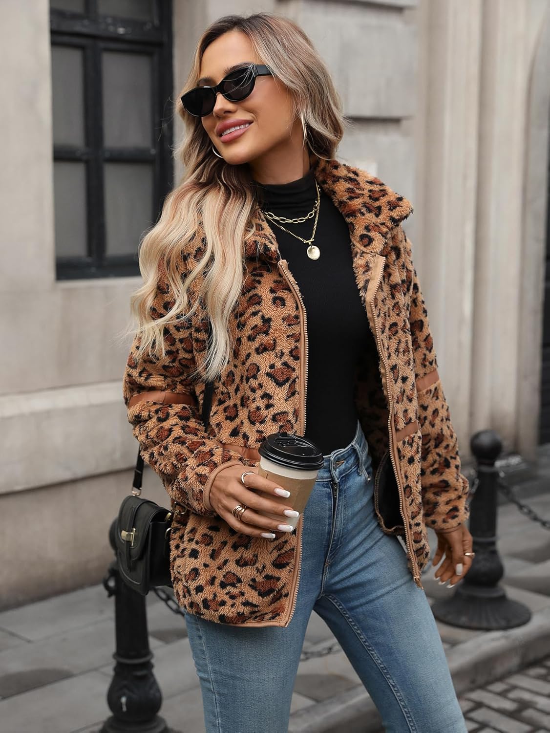 Women's Fleece Jacket Full Zip Fall Winter Plus Size Warm Sherpa Jackets S-5XL - Image 3