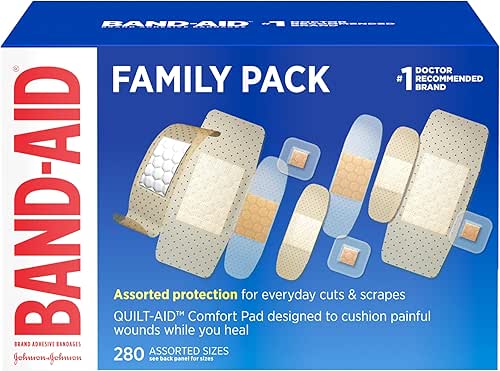 BAND-AID Brand Adhesive Bandages Family Variety Pack, Sheer & Clear
