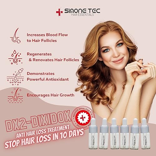 Miniatura 4 de Dx2-Dixidox - Tratamiento anti pérdida de cabello 10ML x 6 goteros - Solución extrema para el crecimiento del cabello en 10 días