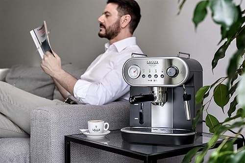 Miniatura 4 de Gaggia Carezza De Luxe - Máquina de café expreso, 47 onzas, color plateado
