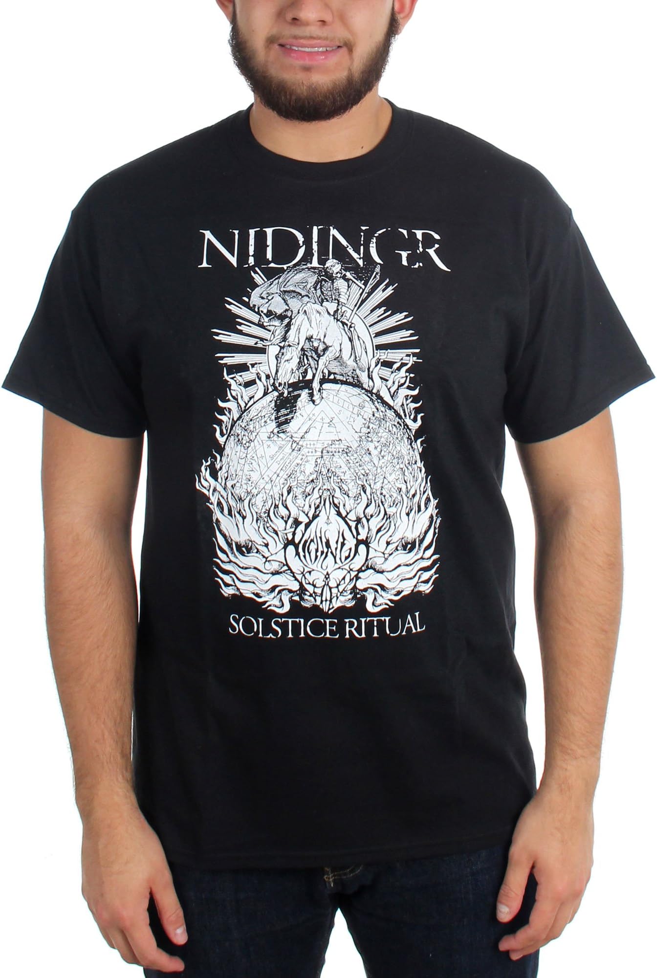 Nidingr - Mens Solstice T-Shirt, Size: Large, Color: Black