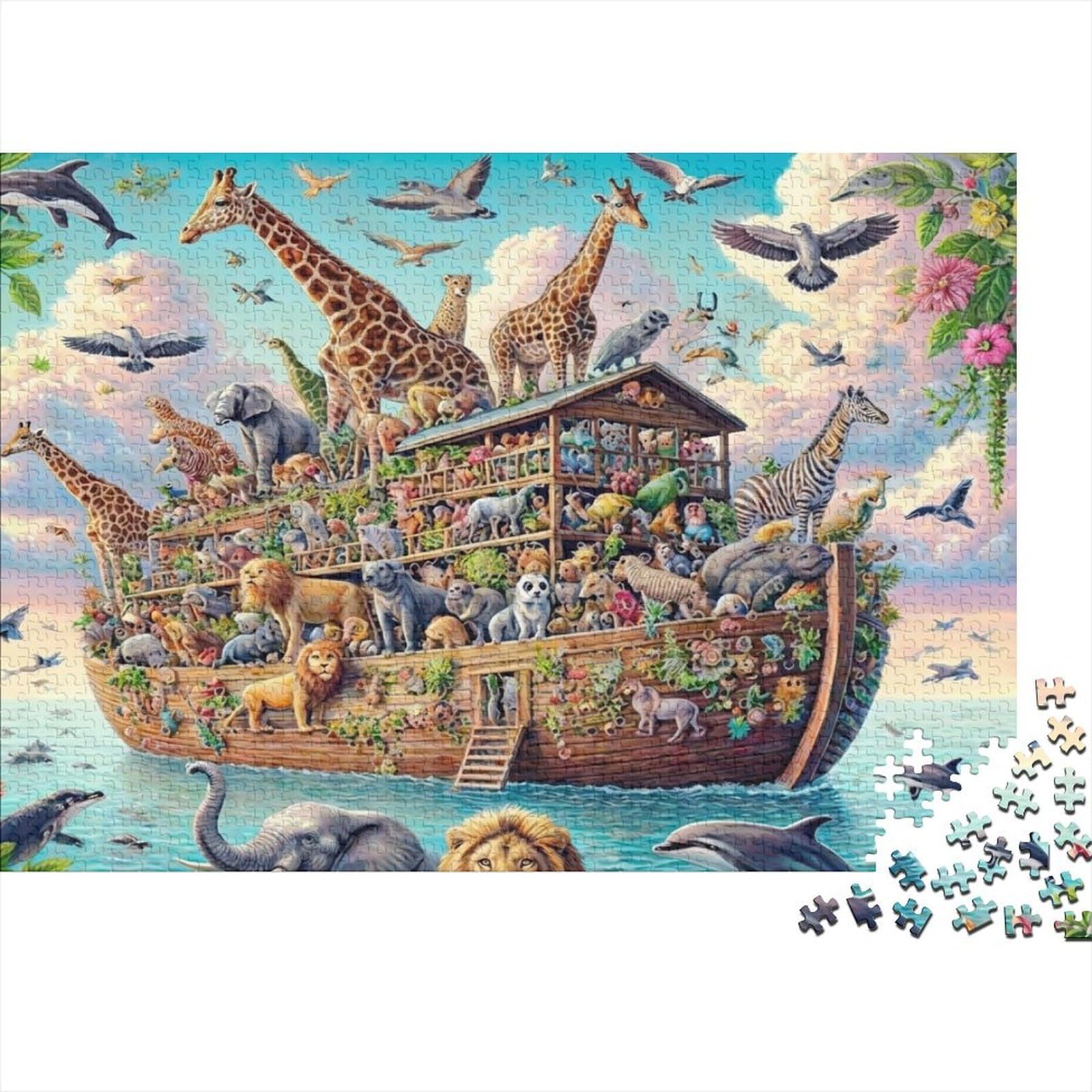 Animal Ship Ocean Jigsaw Puzzle, 1000 Pcs Indoor Adult Game