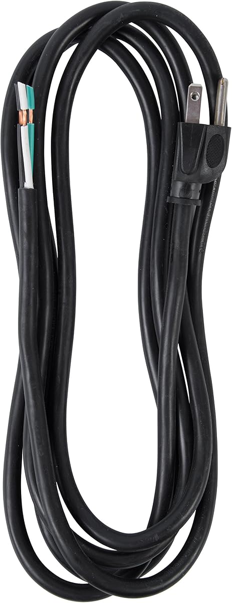 nVent Gardner Bender PS913163 9 ft 16/3 SJTW Appliance Power Cord | 16/3 SJTW 13A/125V Heavy Duty Replacement Cord w/ NEMA 5-15 Plug & Pigtail End (Formerly: Bergen Industries)