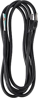 nVent Gardner Bender PS913163 9 ft 16/3 SJTW Replacement Power Cord, 13A 125V Heavy Duty Appliance & Power Tool Cord with NEMA 5-15 Plug & Pigtail End, Black (Formerly: Bergen)