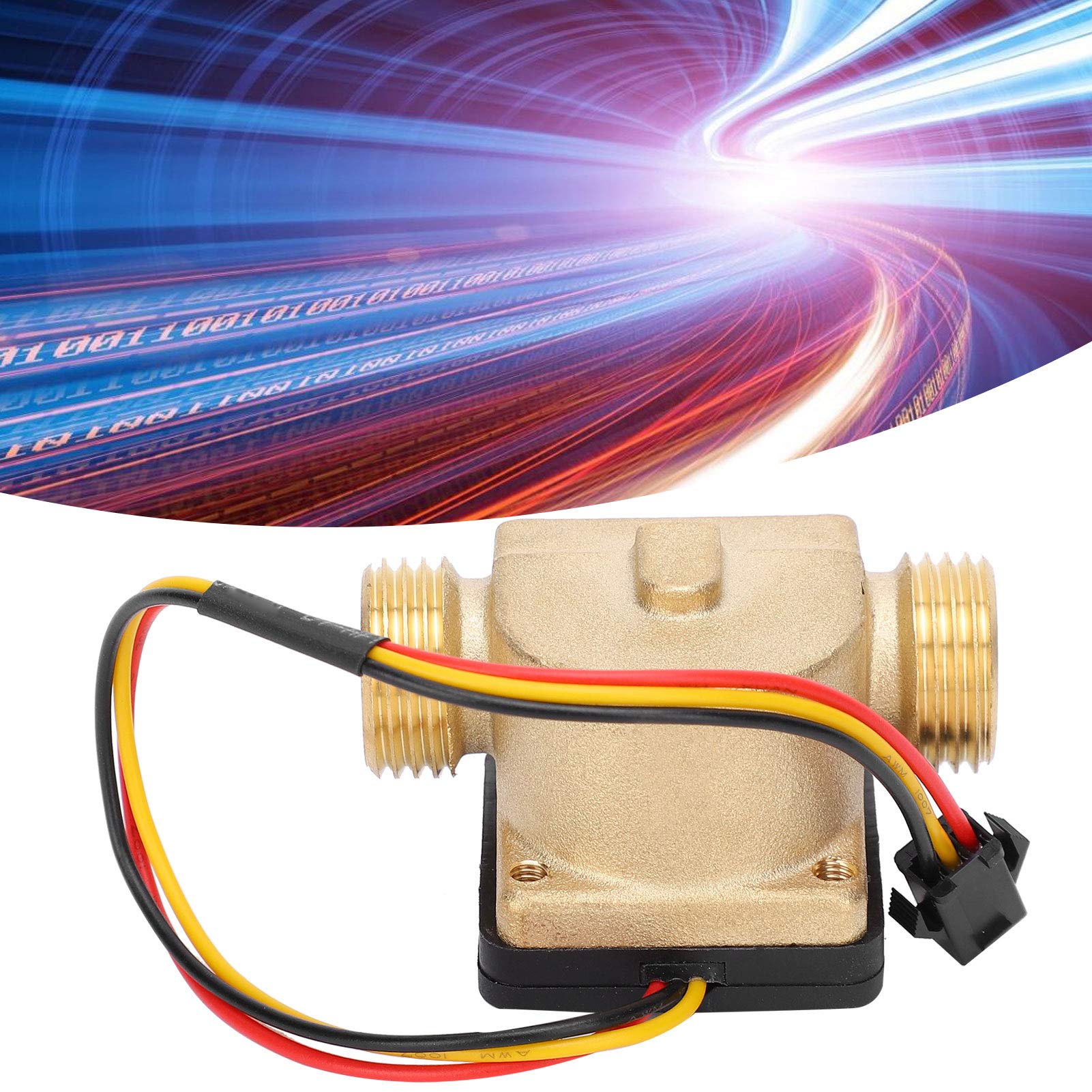 Water Sensor Hall Flowmeter Range 0.3-10Lmin Fit for Water Heaters Credit Card Machine Stable Performance, and Higher Work Efficiency