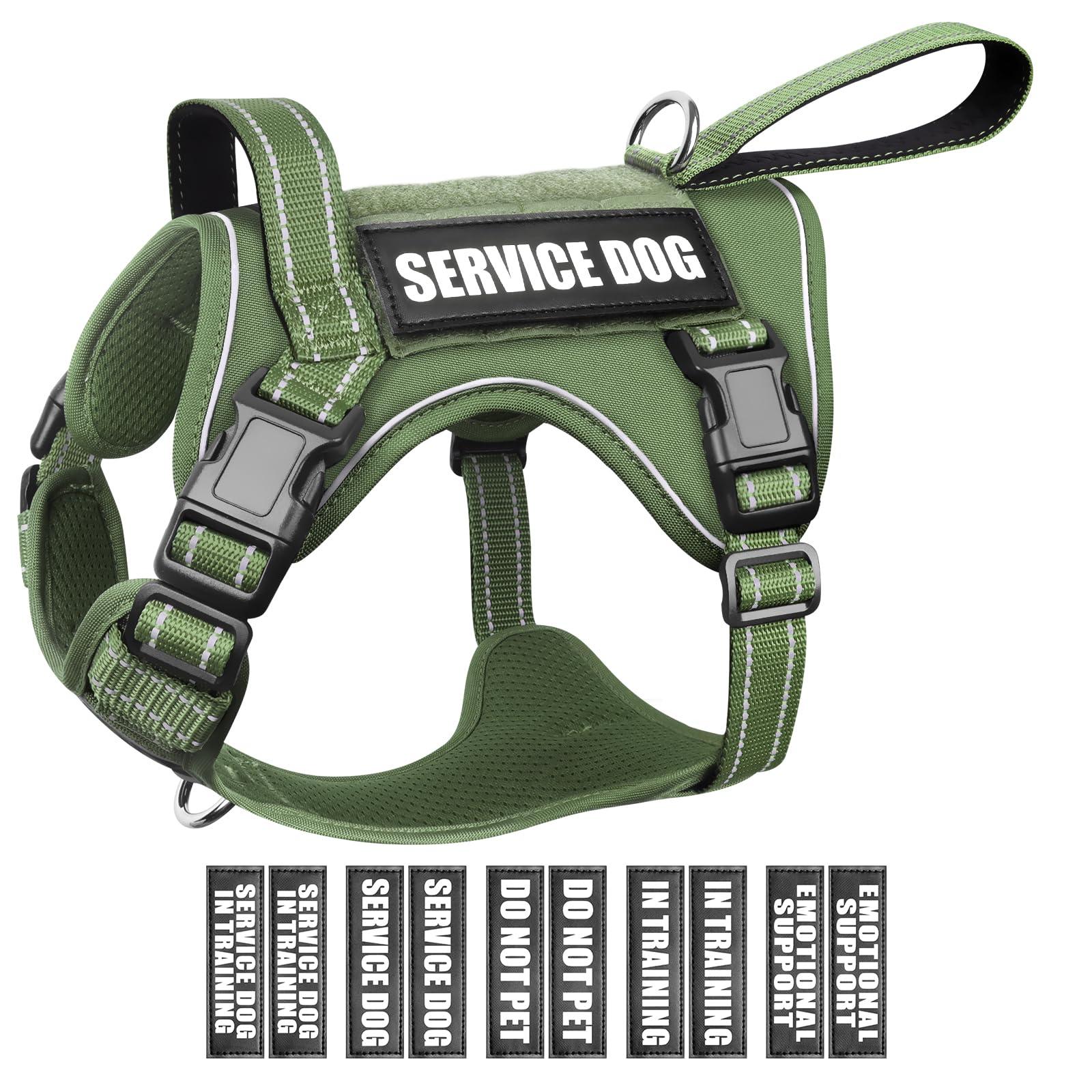 WINSEE Tactical Dog Harness, No Pull Dog Harness for Medium Large Dogs with Handle & Molle, Military Service Dog Vest Harness in Training Pet Harness for Small Dogs — image 1