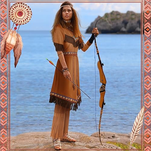 Miniatura 6 de Disfraz nativo de Halloween para mujer, disfraz de doncella india, princesa nativa, disfraz de cosplay