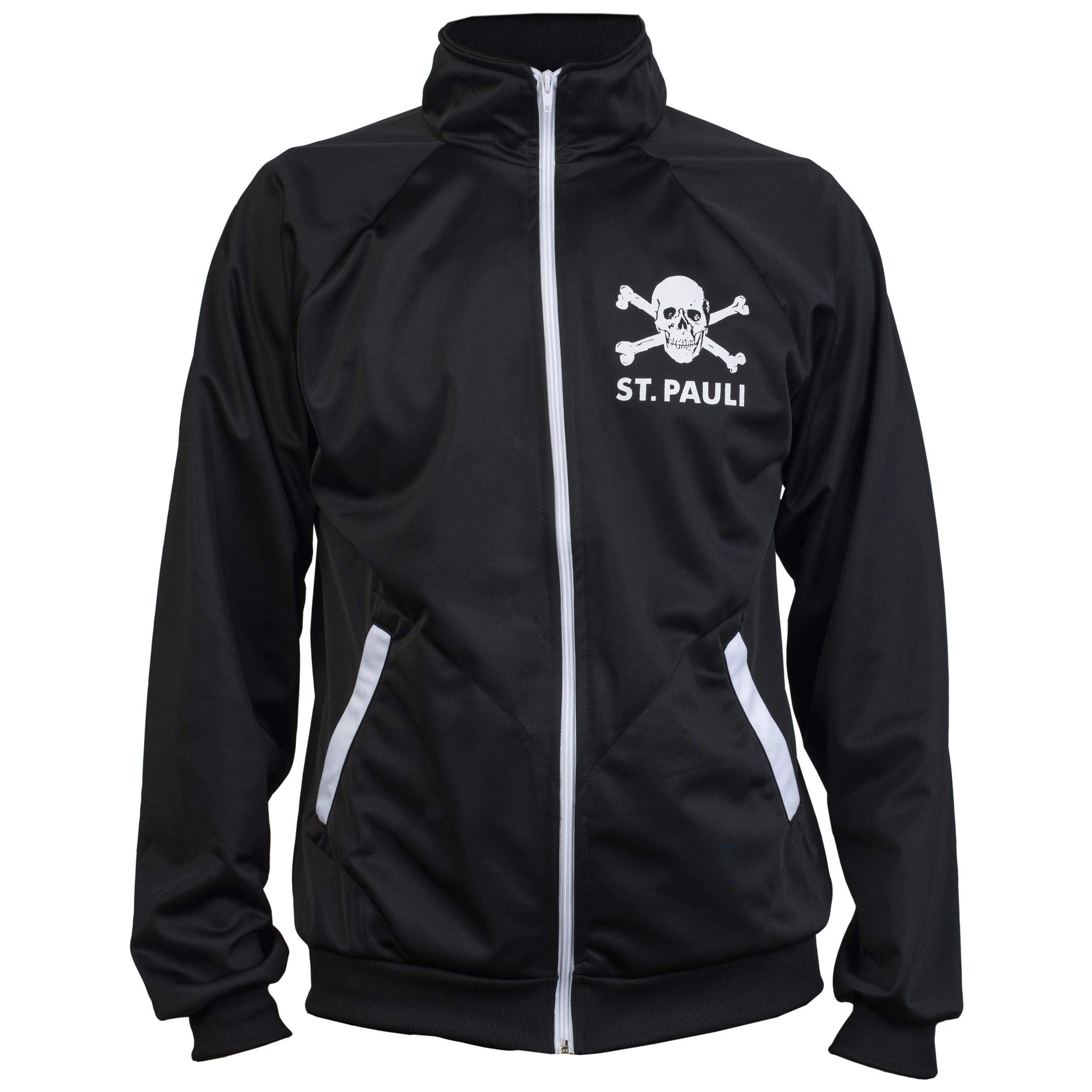 St. Pauli zwarte ultras schedel, cult, botten, punk, activist jack, voetbal, trainingstop, zwart, XXL St. Pauli zwarte ultras schedel, cult, botten, punk, activist jack, voetbal, trainingstop, zwart, XXL