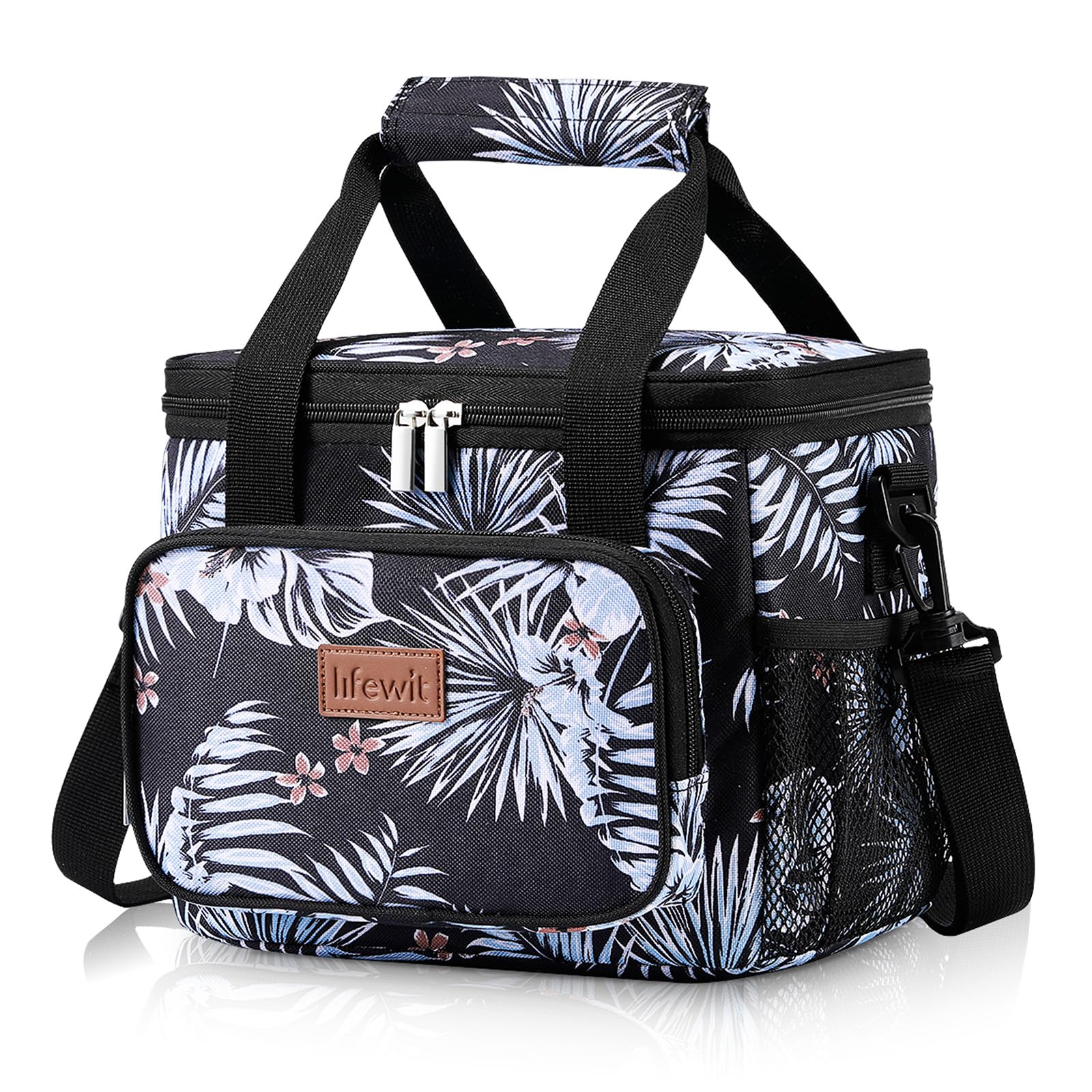 Lifewit Borsa Termica Porta Pranzo 8.5L(12 Lattine), Piccola Borse Frigo Pranzo Ufficio per Uomo e Donna, Lunch Bag per Lavoro, Mare, Viaggio, Spiaggia, Fiore
