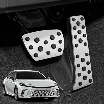 CKE Anti-Slip Foot Pedal Covers for Toyota Camry 2025 2026 -Silver