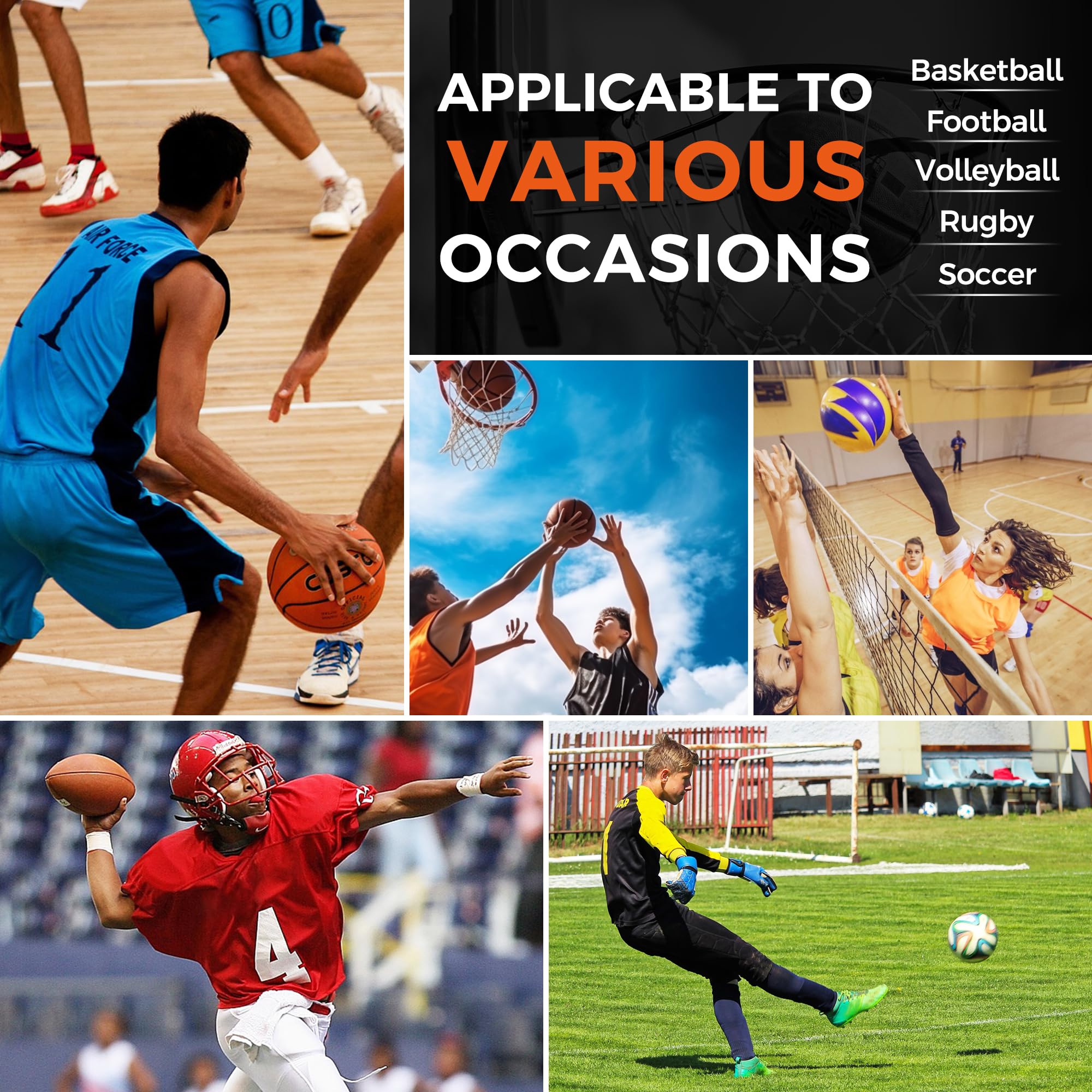 COOLOMG Knieschoner Knieschützer Beinstulpen Knieprotektor Basketball Fußball Volleyball für Herren Damen Jungen Sport Schwarz T-Form L