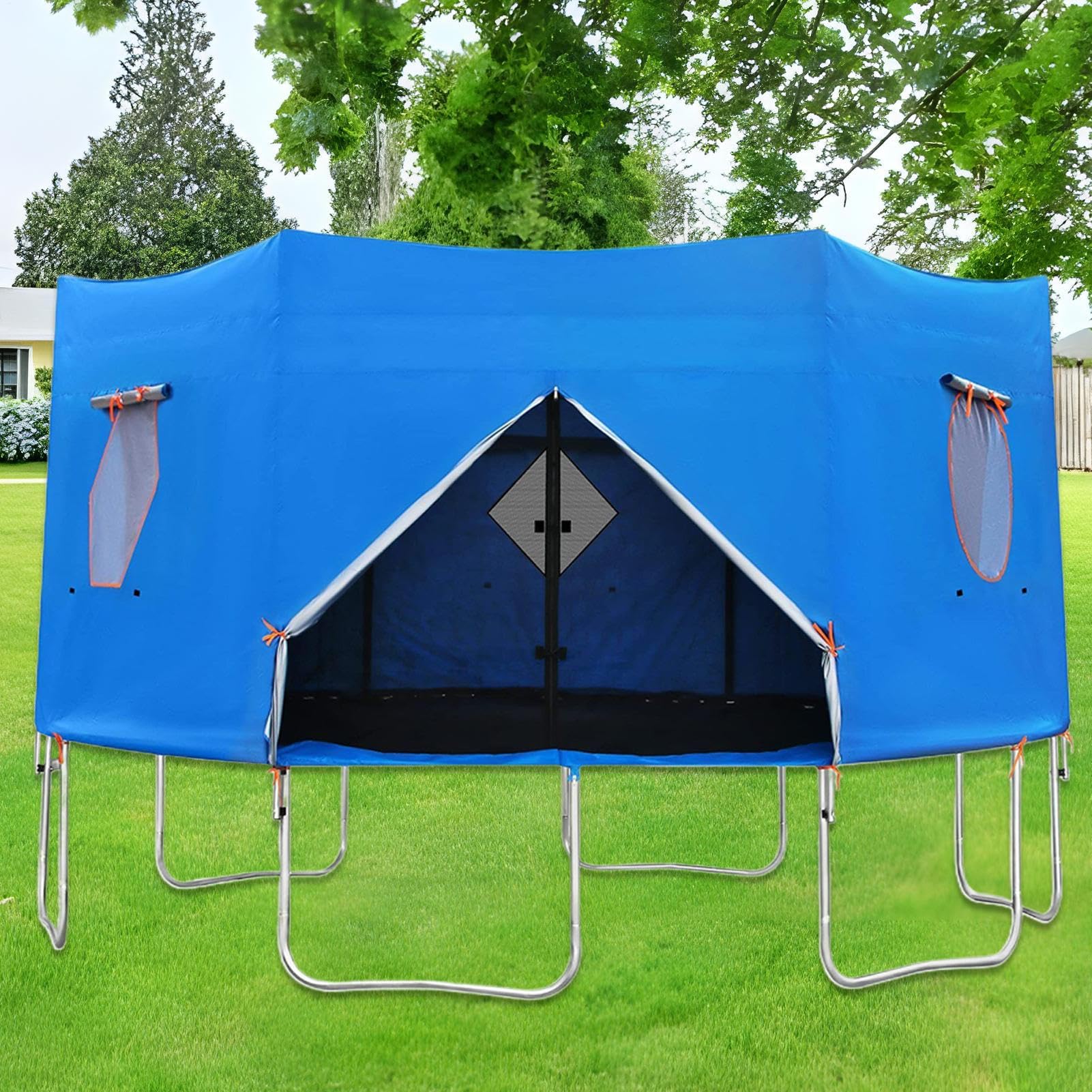 Cubierta de sombra para trampolín – Accesorios para trampolín – Cubierta impermeable resistente al para jardín, camping, parque de juegos y protección solar de verano