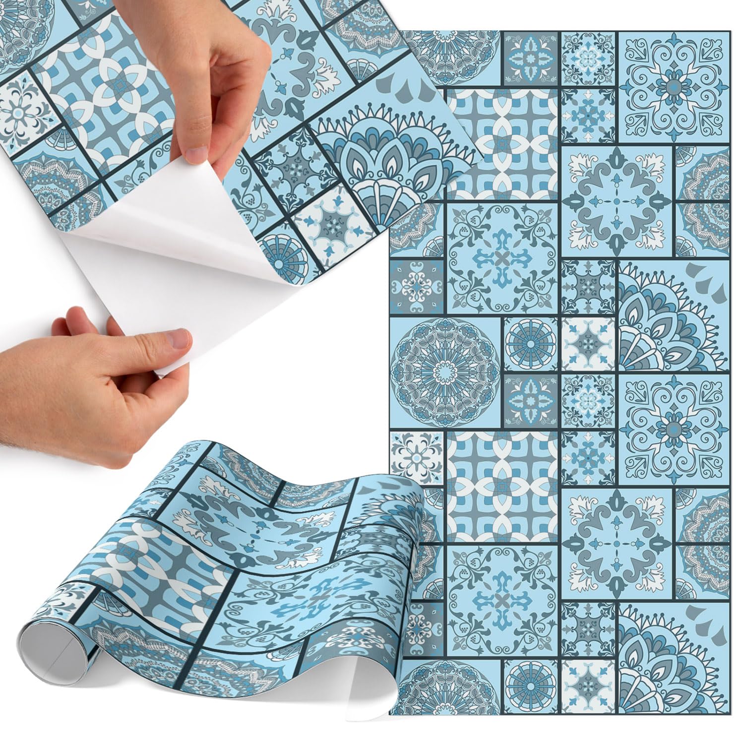 Revêtement autocollant mosaïque facile à poser pour rénover sans travaux