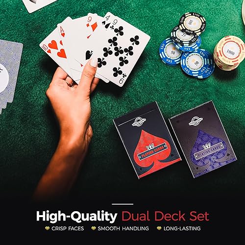 Miniatura 6 de Fichas de póker de Versa Games - Juego de fichas de póker de arcilla - Juego de póker Crown Casino de 13.5g, 500 piezas con denominación numérica -