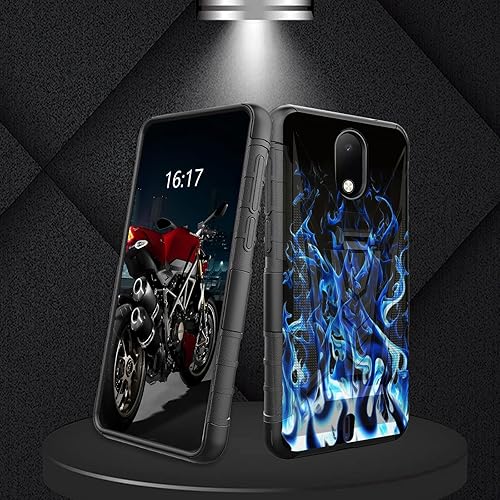 Miniatura 302 de AT&T Calypso 2 (U319AA) Funda con protector de pantalla de vidrio templado resistente con función atril integrado para debut de críquet, ciervo