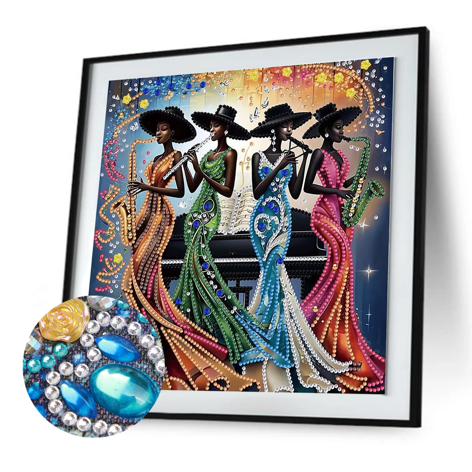 Beauty Special Shaped 5D DIY Partial Drill Diamond Painting Kits for Adults Gift Home Wall Decor Diamonds Dots Gem Art Kits Diamond Dots Paintings 11.81 X11.81inch