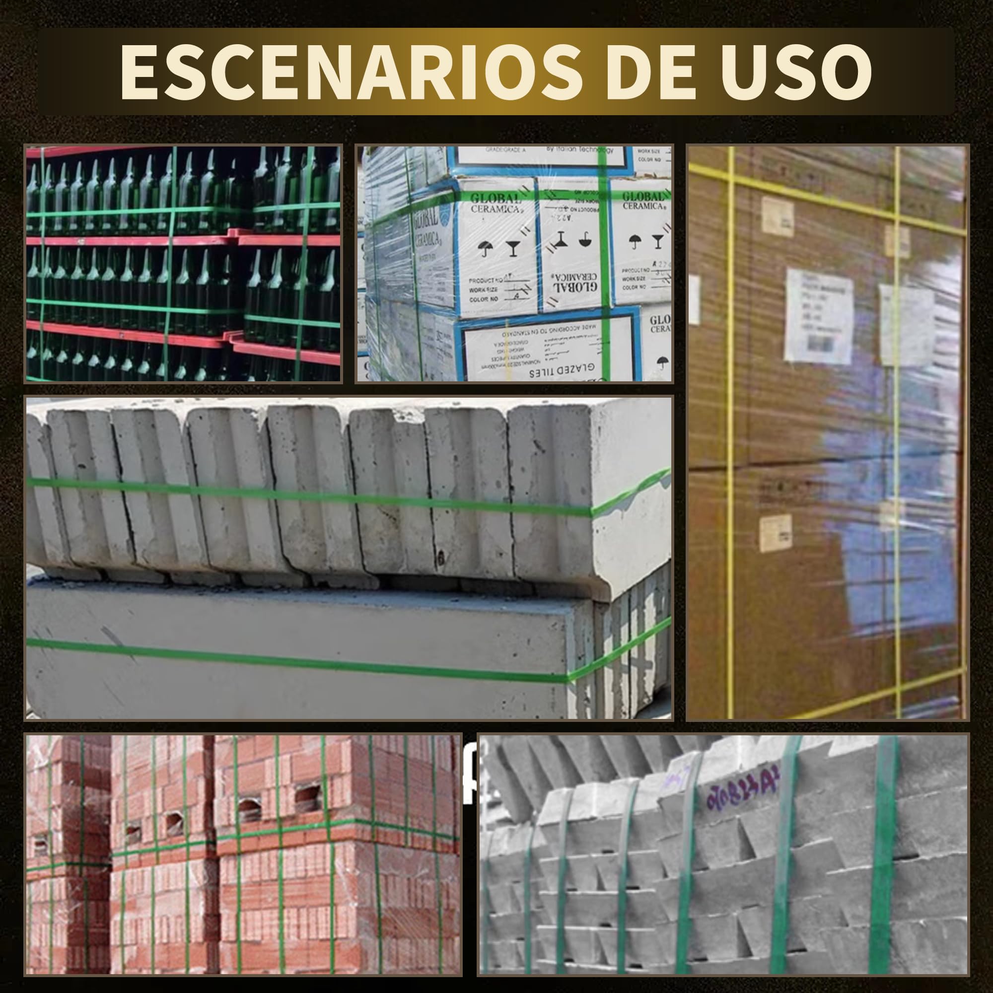 U.S. Solid Flejadora automática con pantalla LCD, 2 baterías de 4000 mAh para cintas PP/PET de 13-16 mm, para cajas y palés