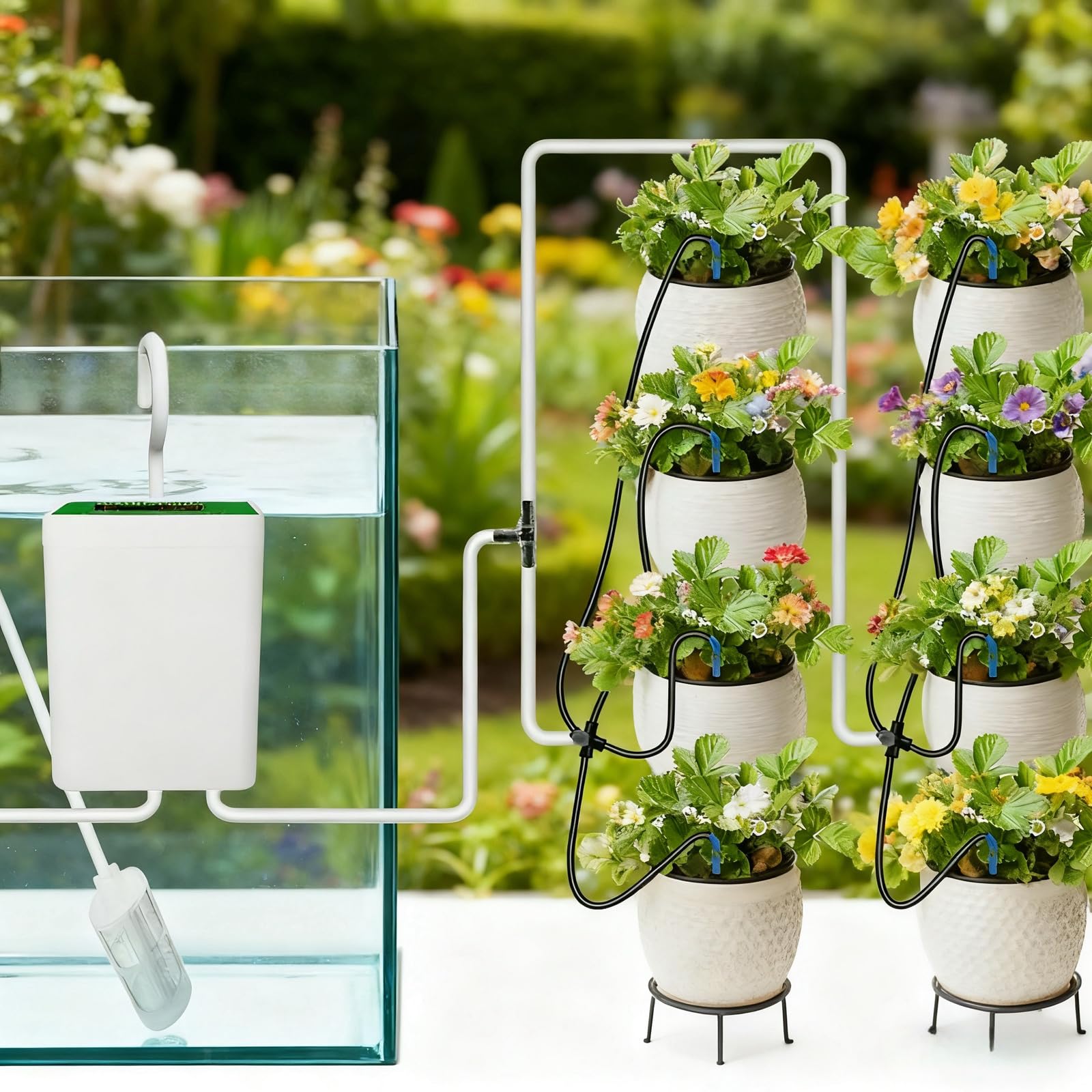 Système d'irrigation goutte à goutte automatique, auto-arrosage intelligent des plantes, 12 flèches, tube d'arrosage de 2,5 m, arrose jusqu'à 12 pots, chargement USB pour plantes d'intérieur