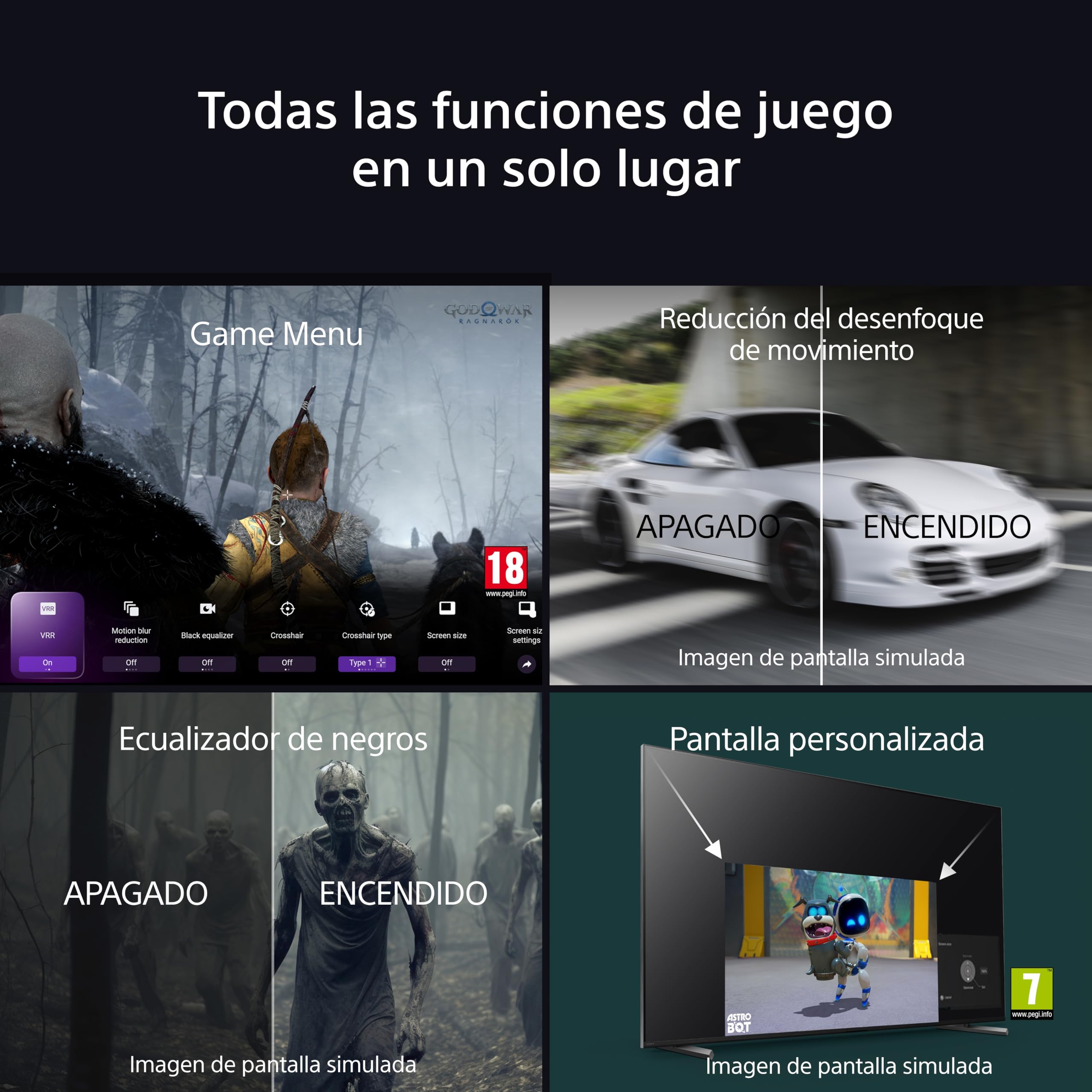 Sony BRAVIA 5, Mini LED 55 Pulgadas, Procesador XR con IA, Acoustic Multi-Audio, Dolby Vision/Atmos, IMAX Enhanced, Google TV 2025, Apple AirPlay 2, Eco Dashboard 2, Menú Gaming, 55"