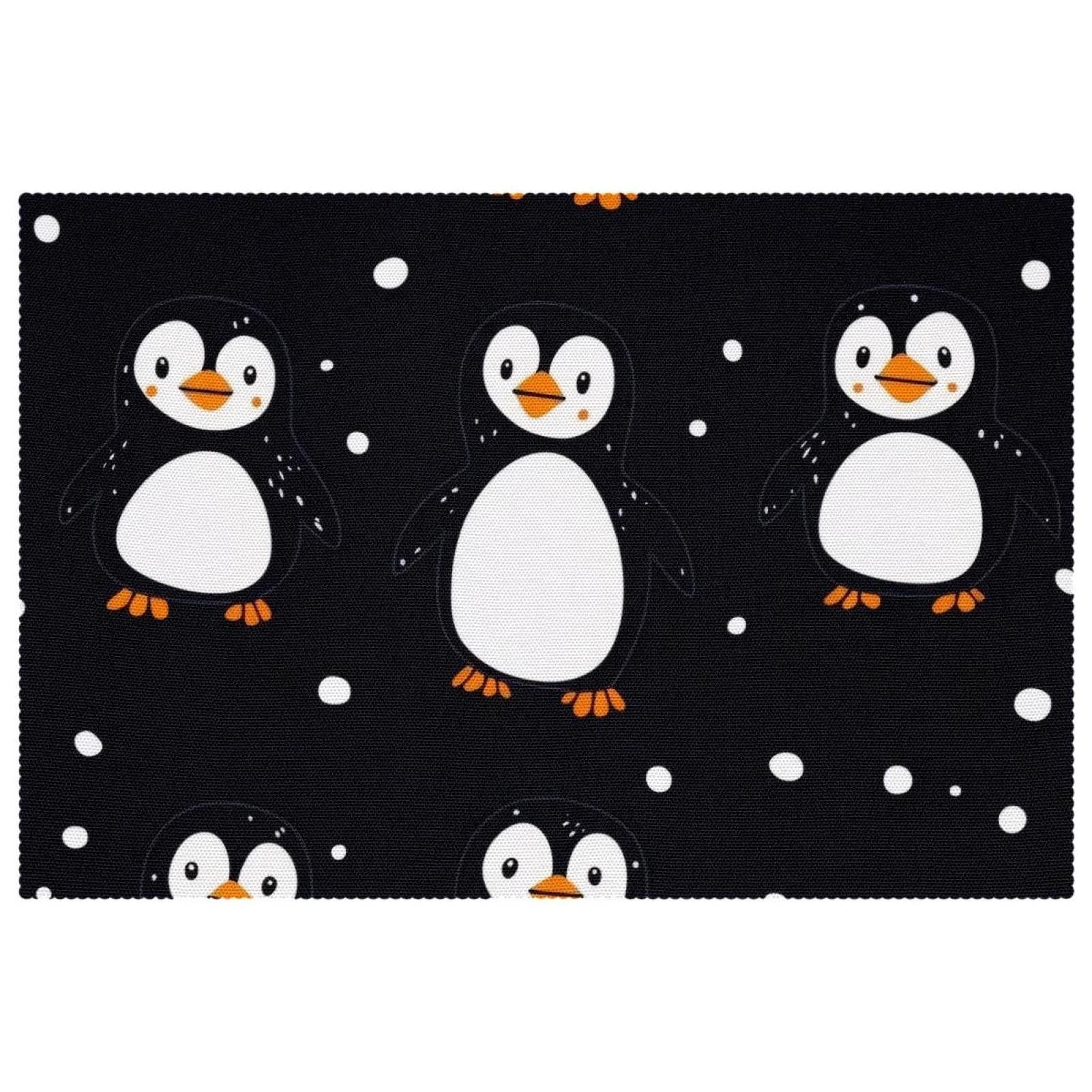 Sets de table antidérapants de qualité supérieure lot de 6 pièces motif hivernal