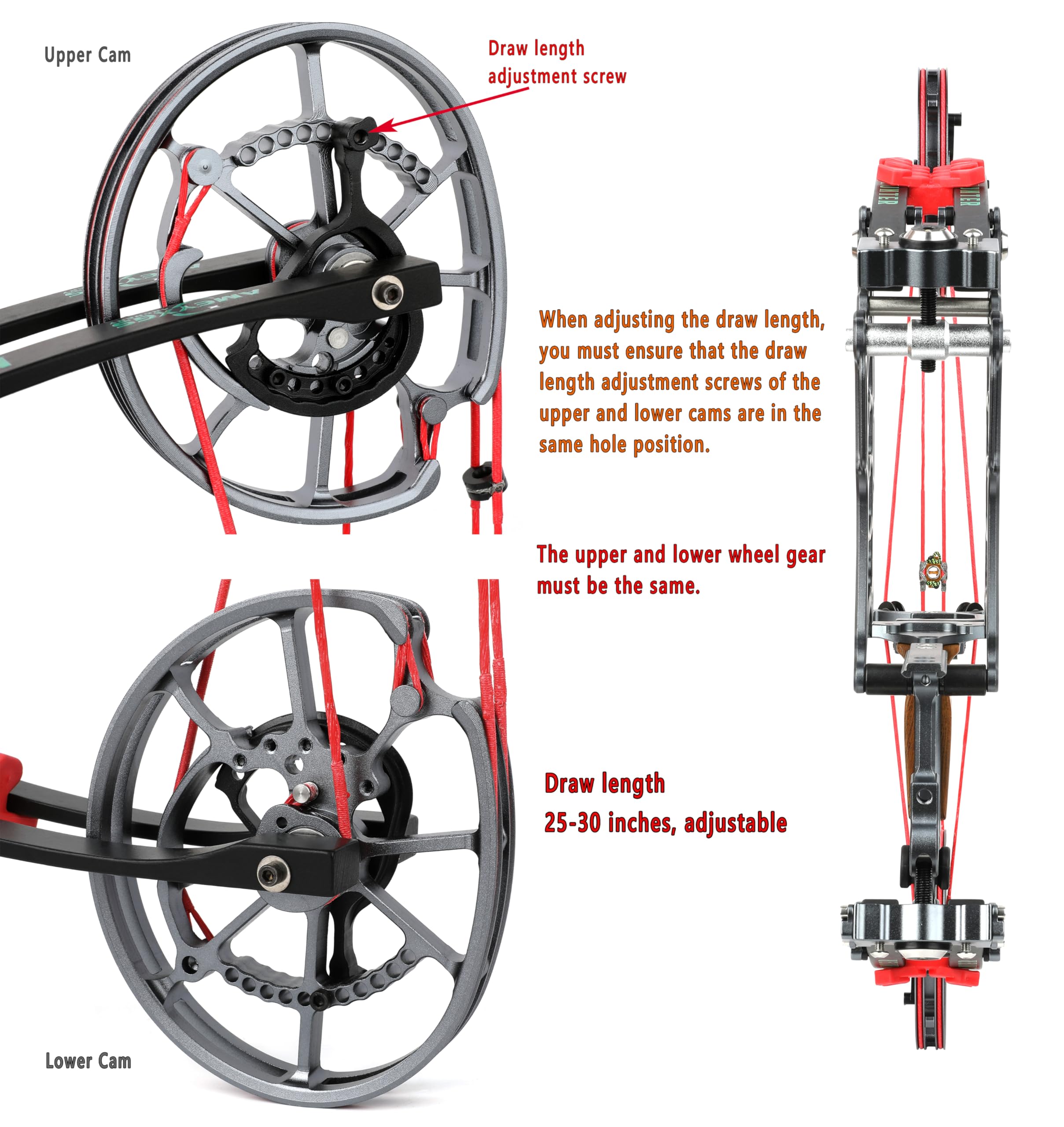 18" kit arco compound, 30~70lbs regolabile, arco steelball, doppio uso arco da caccia, adultbow, RH&LH, può sparare freccia e palla d'acciaio, per tiro con l'arco da caccia