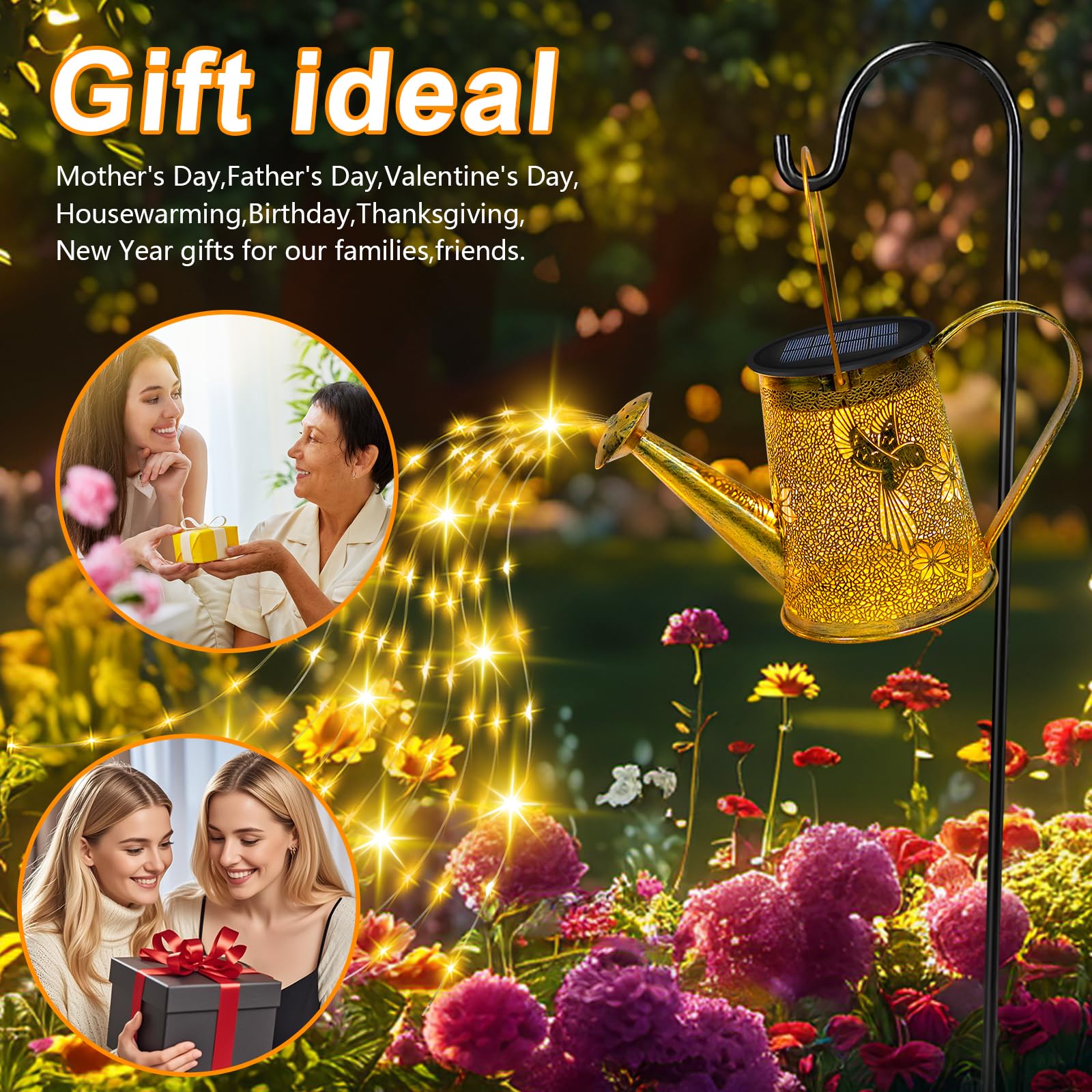 Lanterna Solare Per Esterni Con Colibrì – Lampada Decorativa In Metallo Rame, Impermeabile IP65, Regalo Per Giardino E Balcone