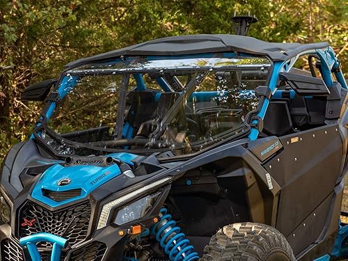 Miniatura 3 de SuperATV Parabrisas completo resistente para Can-Am Maverick X3 900 / X3 Turbo / X3 X / X3 MAX (ver ajuste) | Policarbonato transparente resistente