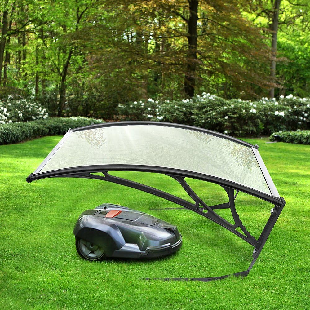 YIFAA Garage Roof for Robot Lawnmower Robot Garage Roof Protector Shade Weather-resistant Garden Outdoor 100 x 78 cm