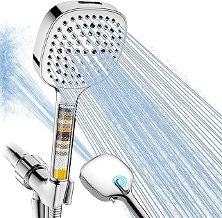 Filtered Handheld Shower Head — High-Pressure, 7 Spray Modes with Chlorine-Removing Filters for Hard Water