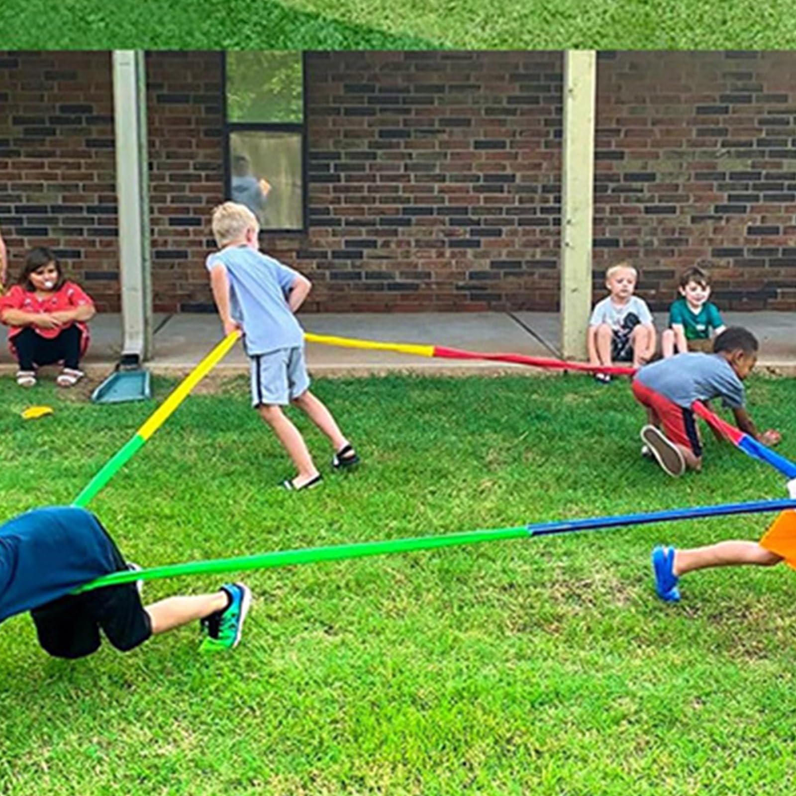 Fasce elastiche portatili per esercizi di squadra, in pile resistente agli strappi, per attività di gruppo, in pile resistente agli strappi