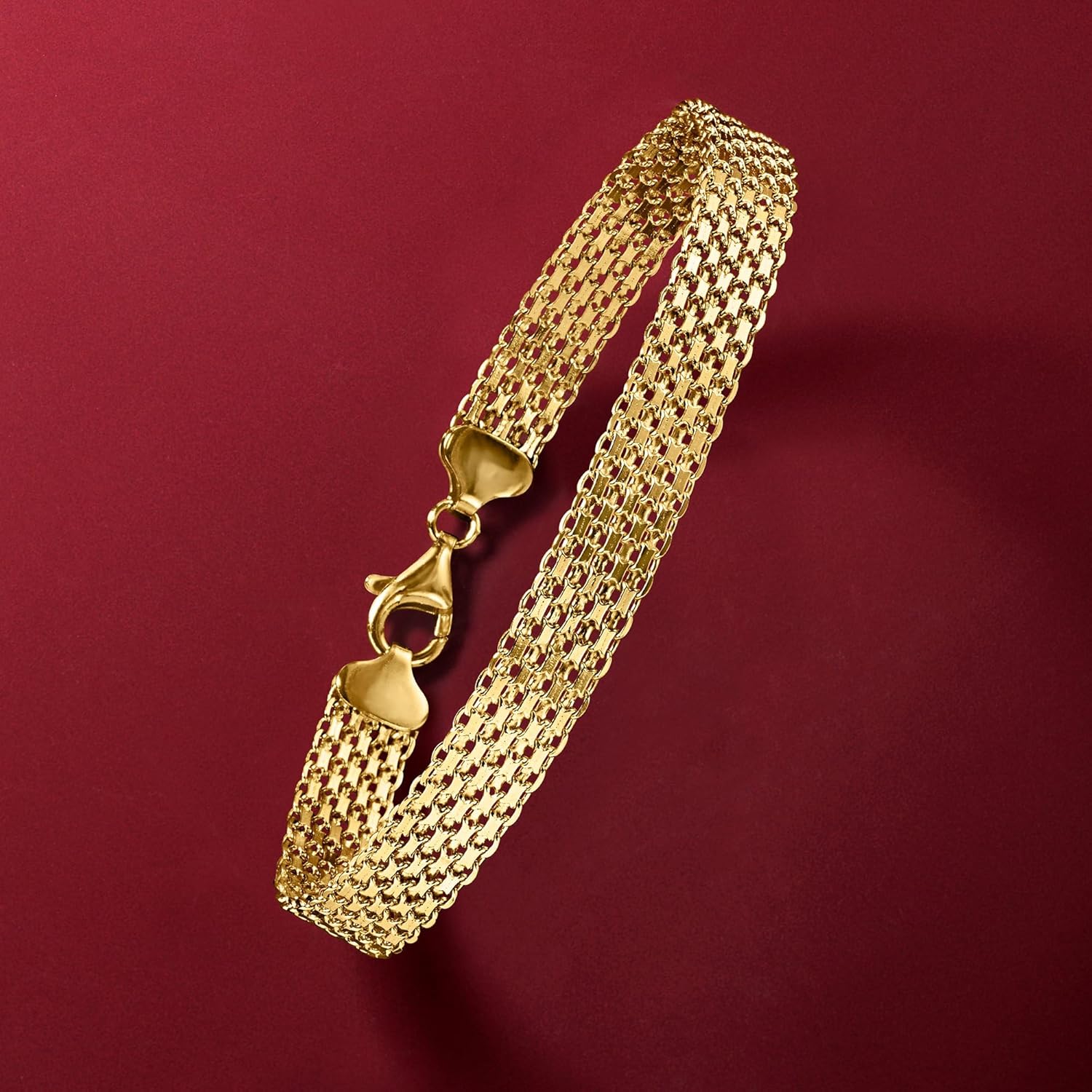 Ross-Simons 18kt Gold Over Sterling Bismark-Link Bracelet